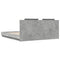 vidaXL Bed Frame with LED without Mattress Concrete Grey 200x200 cm