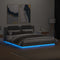 vidaXL Bed Frame with LED without Mattress Grey Sonoma 200x200 cm