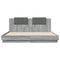 vidaXL Bed Frame with LED without Mattress Grey Sonoma 200x200 cm