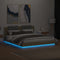 vidaXL Bed Frame with LED without Mattress Sonoma Oak 180x200 cm Super King