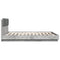 vidaXL Bed Frame with LED without Mattress Concrete Grey 180x200 cm Super King