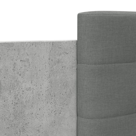 vidaXL Bed Frame with LED without Mattress Concrete Grey 180x200 cm Super King