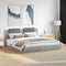 vidaXL Bed Frame with LED without Mattress Concrete Grey 180x200 cm Super King