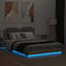 vidaXL Bed Frame with LED without Mattress Sonoma Oak 140x200 cm