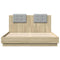 vidaXL Bed Frame with LED without Mattress Sonoma Oak 140x200 cm