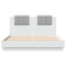 vidaXL Bed Frame with LED without Mattress White 120x200 cm