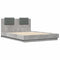 vidaXL Bed Frame with LED without Mattress Concrete Grey 120x200 cm