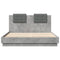 vidaXL Bed Frame with LED without Mattress Concrete Grey 120x200 cm