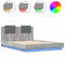 vidaXL Bed Frame with LED without Mattress Grey Sonoma 120x200 cm