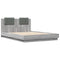 vidaXL Bed Frame with LED without Mattress Grey Sonoma 120x200 cm