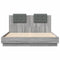 vidaXL Bed Frame with LED without Mattress Grey Sonoma 120x200 cm