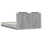 vidaXL Bed Frame with LED without Mattress Grey Sonoma 120x200 cm