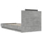 vidaXL Bed Frame with LED without Mattress Concrete Grey 100x200 cm