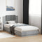 vidaXL Bed Frame with LED without Mattress Concrete Grey 100x200 cm