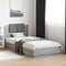 vidaXL Bed Frame with LED without Mattress Grey Sonoma 100x200 cm
