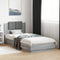vidaXL Bed Frame with LED without Mattress Grey Sonoma 90x200 cm