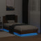 vidaXL Bed Frame with LED without Mattress Brown Oak 90x200 cm