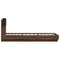 vidaXL Bed Frame with LED without Mattress Brown Oak 90x200 cm