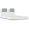 vidaXL Bed Frame with LED without Mattress White 135x190 cm Double