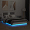 vidaXL Bed Frame with LED without Mattress White 135x190 cm Double