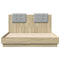 vidaXL Bed Frame with LED without Mattress Sonoma Oak 135x190 cm Double