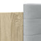 vidaXL Bed Frame with LED without Mattress Sonoma Oak 135x190 cm Double