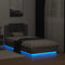 vidaXL Bed Frame with LED without Mattress Grey Sonoma 75x190 cm Small Single
