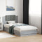 vidaXL Bed Frame with LED without Mattress Grey Sonoma 75x190 cm Small Single