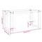 vidaXL Coffee Table Legs O-Frame 80x40x43 cm Steel