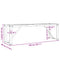 vidaXL Coffee Table Legs O-Frame 140x30x43 cm Steel