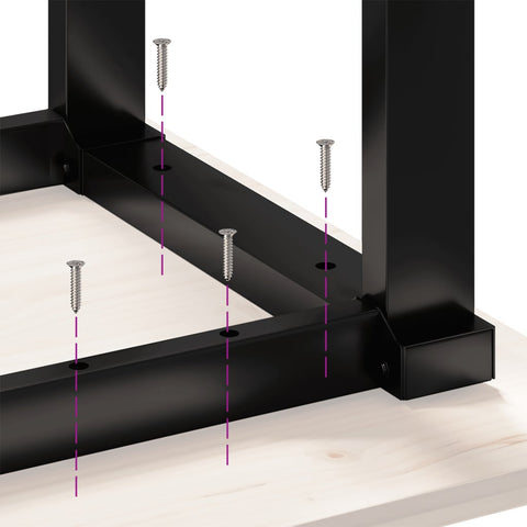 vidaXL Dining Table Legs O-Frame 50x40x73 cm Steel
