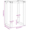 vidaXL Dining Table Legs O-Frame 50x40x73 cm Steel