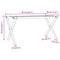 vidaXL Coffee Table Legs X-Frame 90x30x43 cm Steel