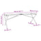 vidaXL Coffee Table Legs X-Frame 140x30x43 cm Steel