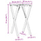 vidaXL Dining Table Legs X-Frame 40x40x73 cm Steel