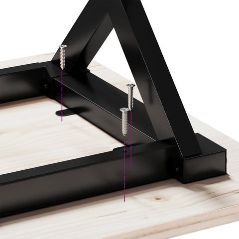 vidaXL Dining Table Legs X-Frame 60x60x73 cm Steel