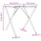 vidaXL Dining Table Legs X-Frame 70x70x73 cm Steel