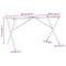 vidaXL Dining Table Legs X-Frame 120x60x73 cm Steel