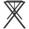 vidaXL Dining Table Legs X-Frame 140x60x73 cm Steel