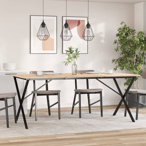 vidaXL Dining Table Legs X-Frame 160x80x73 cm Steel