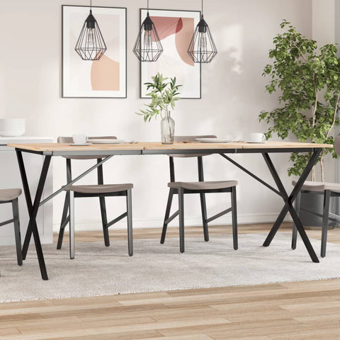 vidaXL Dining Table Legs X-Frame 160x80x73 cm Steel