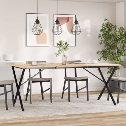 vidaXL Dining Table Legs X-Frame 180x80x73 cm Steel