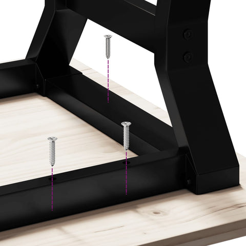 vidaXL Coffee Table Legs Y-Frame 40x40x33 cm Steel