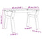 vidaXL Coffee Table Legs Y-Frame 60x40x38 cm Steel