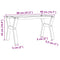 vidaXL Coffee Table Legs Y-Frame 80x40x43 cm Steel