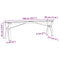 vidaXL Coffee Table Legs Y-Frame 140x30x43 cm Steel