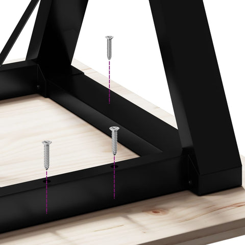 vidaXL Dining Table Legs Y-Frame 60x60x73 cm Steel