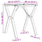 vidaXL Dining Table Legs Y-Frame 60x60x73 cm Steel