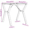 vidaXL Dining Table Legs Y-Frame 70x70x73 cm Steel