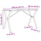 vidaXL Dining Table Legs Y-Frame 120x60x73 cm Steel